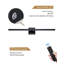Applique murale noire à pile avec télécommande | Ensemble de deux appliques murales rechargeables sans fil 3000/4500 / 6000K à intensité variable 8000Mah avec minuterie