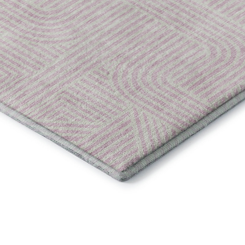 Premium Machine Washable Prisco Pink Rug, Runner 2'3" x 7'6"
