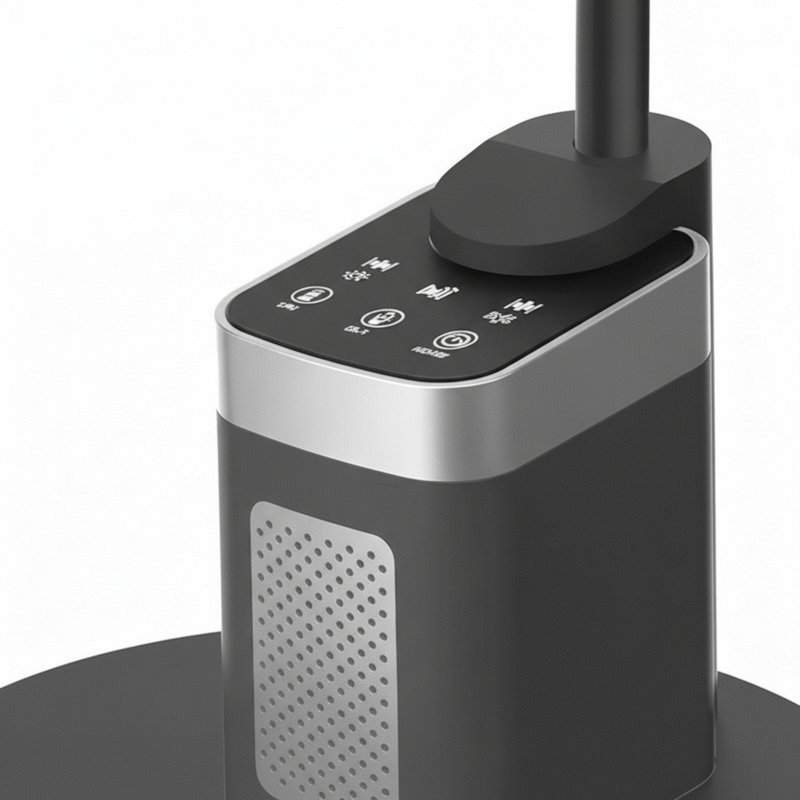 Lampe de table DEL avec haut-parleur Bluetooth Talulah - noir mat