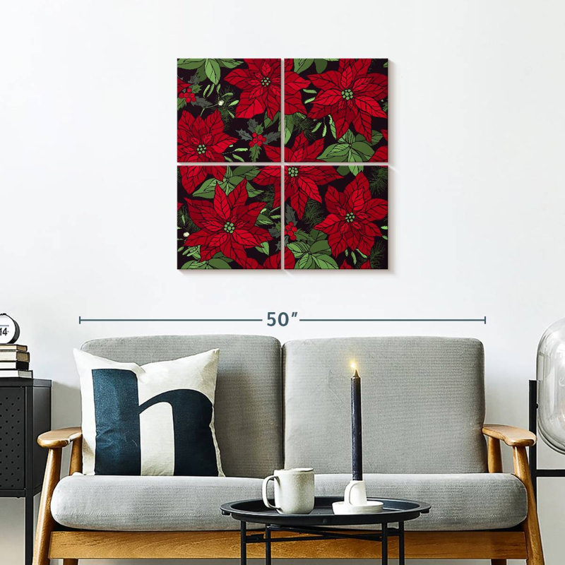 Harnek rubis poinsettias, H 26 po x l 26 po