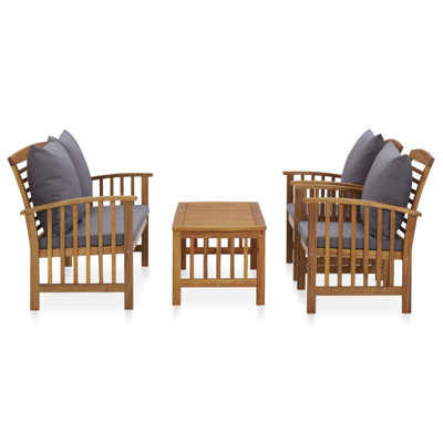 Chaise longue avec coussins 4 pièces Costas