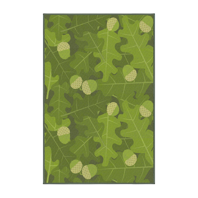 Tapis vert tissé à la machine, Rectangle 3 pi x 5 pi