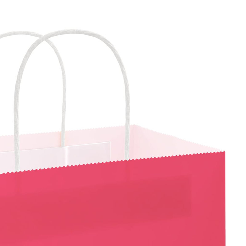 Sacs en papier avec poignées vidaXL, H 9,4 po x l 12,6 po x P 8,7 po, Rose