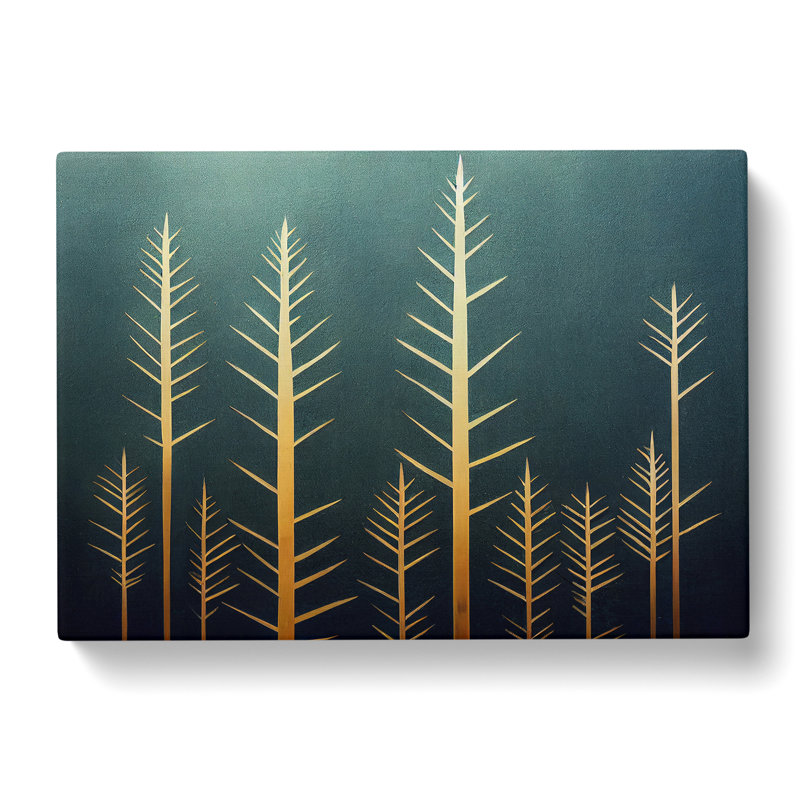 Refined Abstract Pine Trees - Wrapped Canvas