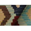Tapis ivoire / brun / bleu en laine fabriqué à la main de conception unique 5 pi 3 po x 6 pi 8 po Lowensky