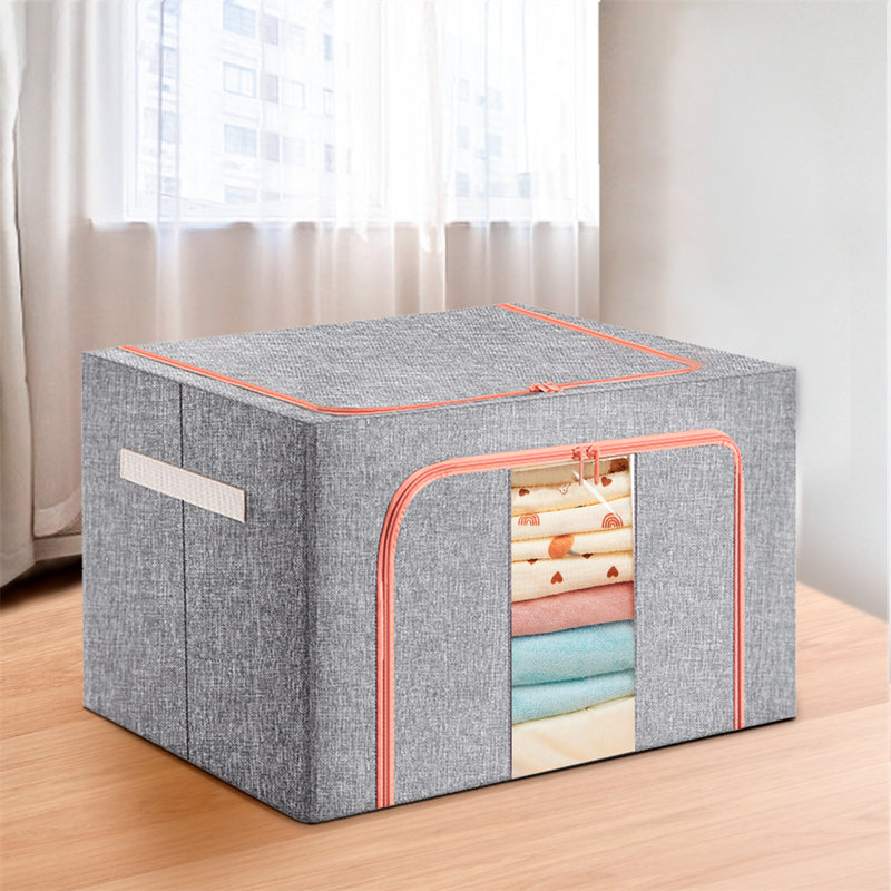 Ebern Designs Fabric Bin, 13'' H x 19.6'' W x 15.7'' D