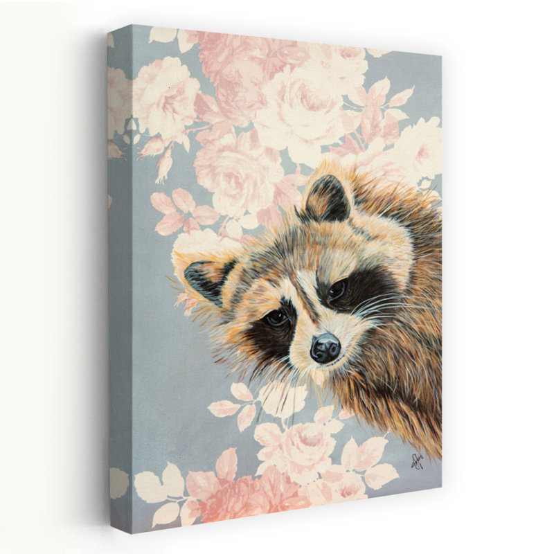 Mischievous Mac Contemporary Flower Forest Art, 24" H x 16" W