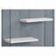 Bibliothèque, bibliothèque, étagère, 5 niveaux, h 60 po, bureau, chambre à coucher, stratifié blanc brillant, verre trempé transparent, contemporain, moderne