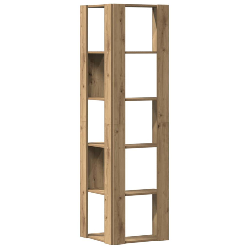179cm H x 50cm W Corner Bookcase, Light Brown
