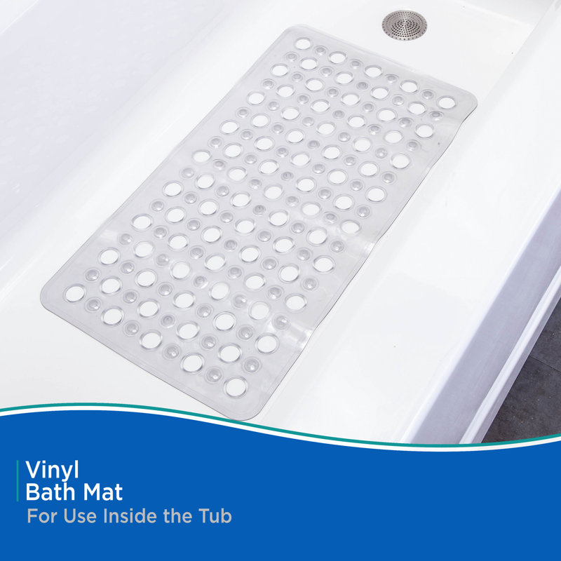 Vinyl Shower Mat, Smoke Gray