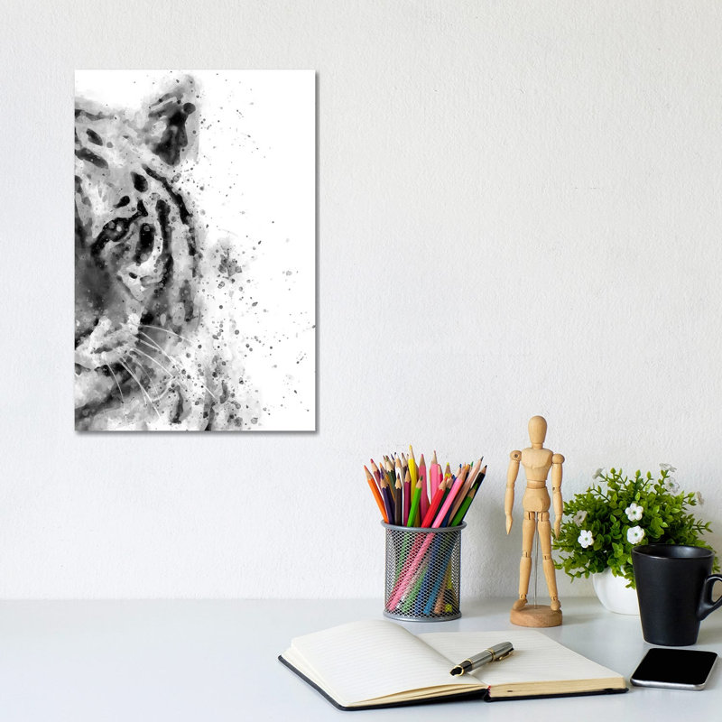 Tiger At Attention by Brandon Wong - Wrapped Canvas Print, 30.48cm H x 20.32cm W x 1.91cm D