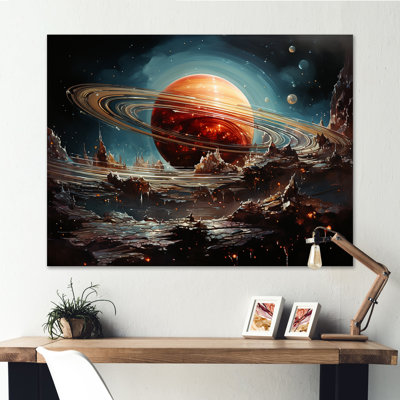 " Saturn Ruby Rings Galactic Elegance "