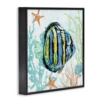  «Striped Angel Fish», art de la giclée encadrée par Carol Robinson