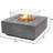 Albany 36" Square Gas Fire Pit Table with Glass Windscreen, Burner Lid, & Cover-108682755