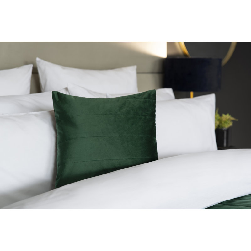Verona Polyester Solid Colour Sham with Pillow Shams, Emerald
