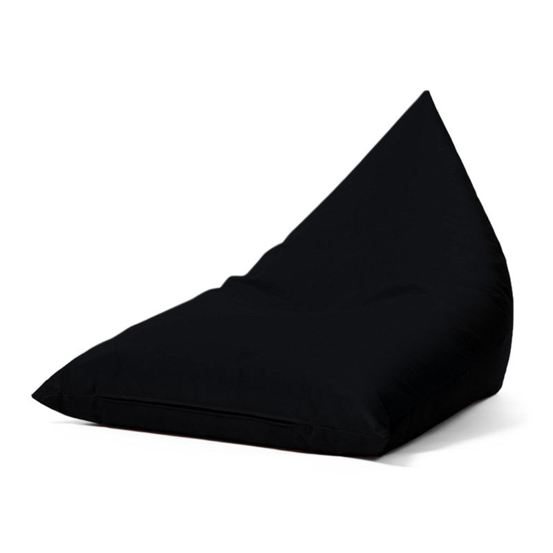 Premium Garden Bean Bag Chair, Black | Waterproof 100% Polyester Fabric, 57.1 x 13.8 x 35.4 inches | 100% Original Bead Styrofoam Filling, Hidden Double Zipper, Supports Up to 440 lbs | Modern Design for Outdoor Relaxation