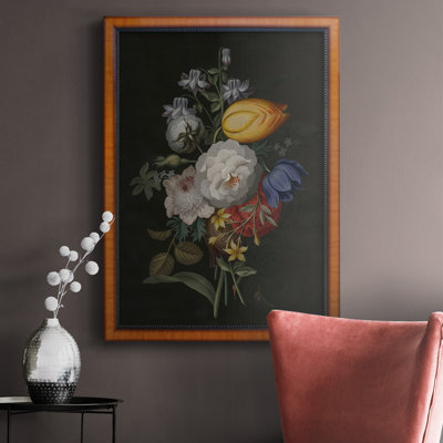«Dramatic Bouquet III», toile encadrée de qualité supérieure - prête à être accrochée