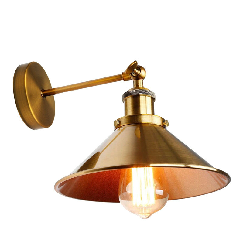 Aybar Armed Sconce, 17cm H x 22cm W x 17cm D, Yellow Brass, Yellow Brass