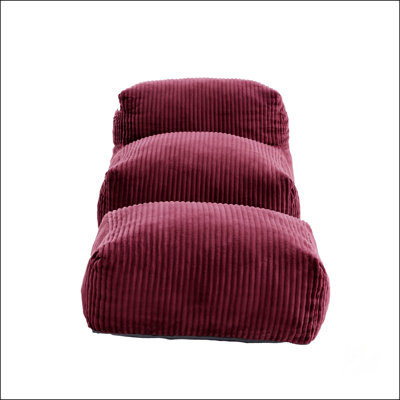 Oversized Corduroy Bean Bag Chair with Ottoman, High Density Foam Filled Lounge Chair for Living Room Bedroom