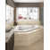 SIGNATURE® Corner 6060 Drop-In Soaking RH 3-Tile Flange Oyster