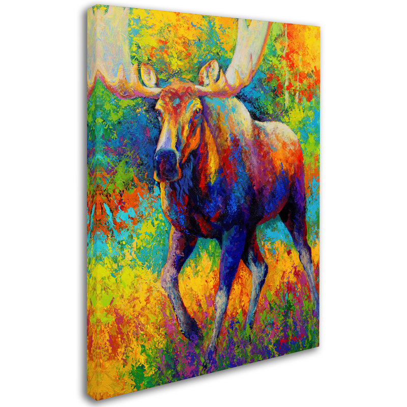«Bull Moose» par Kucera, reproduction sur toile tendue, H 24 po x l 18 po