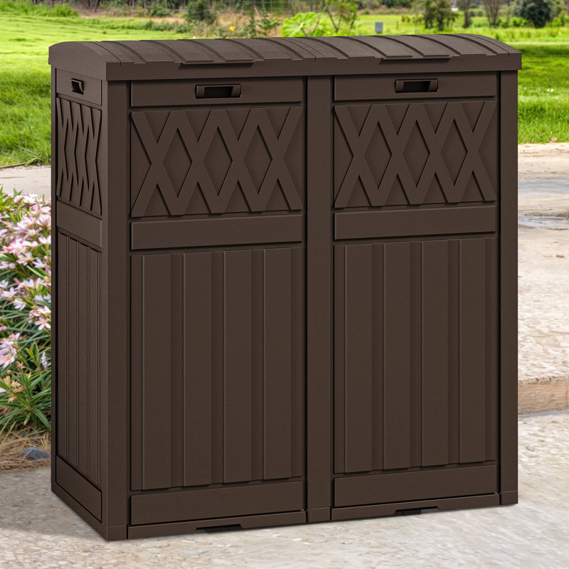 Balconera 30.7'' W 61 Gallons Water Resistant Resin Deck Box, Brown