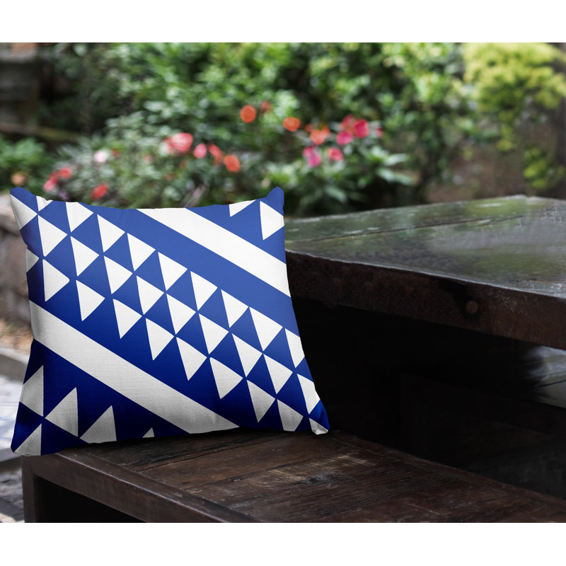 Housse de coussin d'extérieur carré et insert, Bleu marine, L 17 po x H 17 po