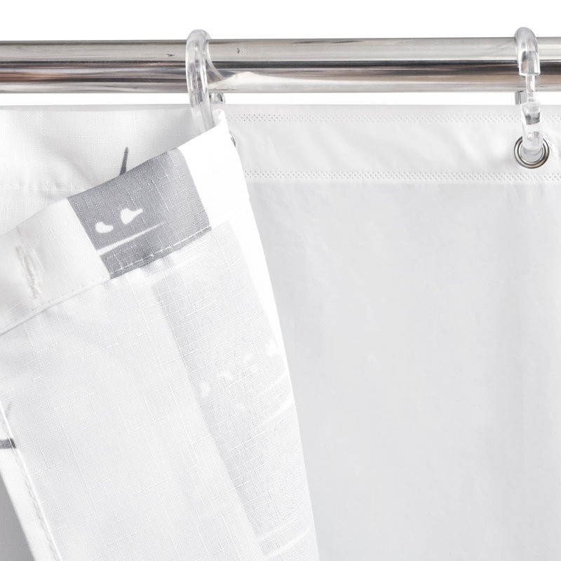 Lush Decor Bird On The Tree Shower Curtain with Hooks & Liner Included 16 Piece Set