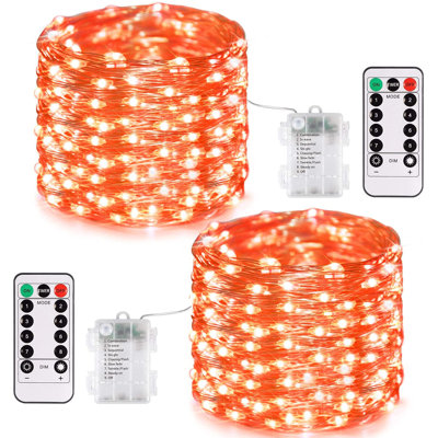 Schlitz 67.2' LED Battery Powered 200 - Bulb Rope Lights String Light