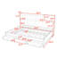 Lit de jour en bois avec 3 tiroirs de rangement et tablettes Auddis-62126739-62126738