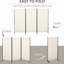 Paravent beige, écran d'intimité 3 panneaux mural 6 pi. Pliage à double charnière. Structure en métal, fiable. Gain de place. H 70,51 po x L 99,5 po x P 19,65 po. Diviseur intérieur de produit. Écran mural. Robuste.