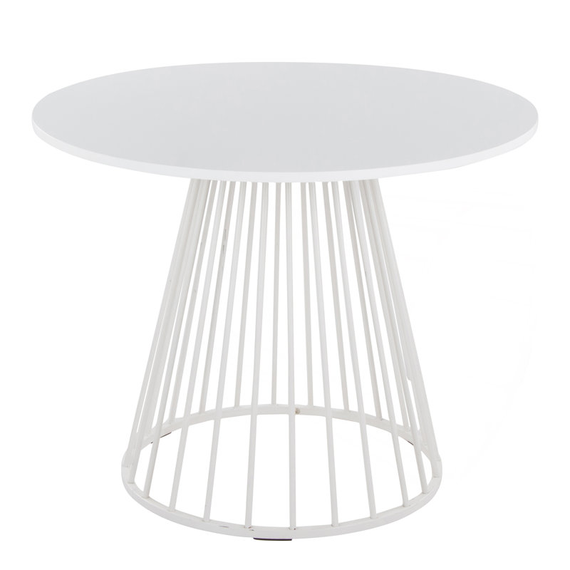 Table de salle à manger Canary Cosmo, Blanc, Blanc