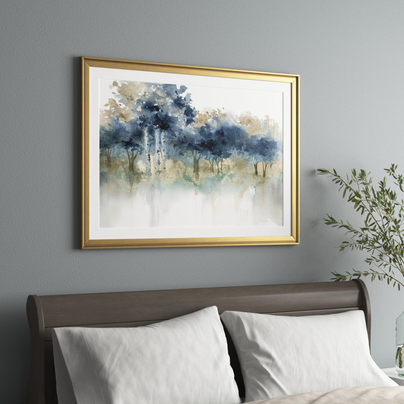 " Waters Edge I " Painting Print, 30.5" H x 42.5" W x 1" D, Gold