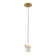 1 Light Single Geometric LED Pendant with Crystal Shade