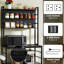 Baker’S Rack With Power Outlet, Metal Frame Microwave Stand With Wine Rack-1033512469