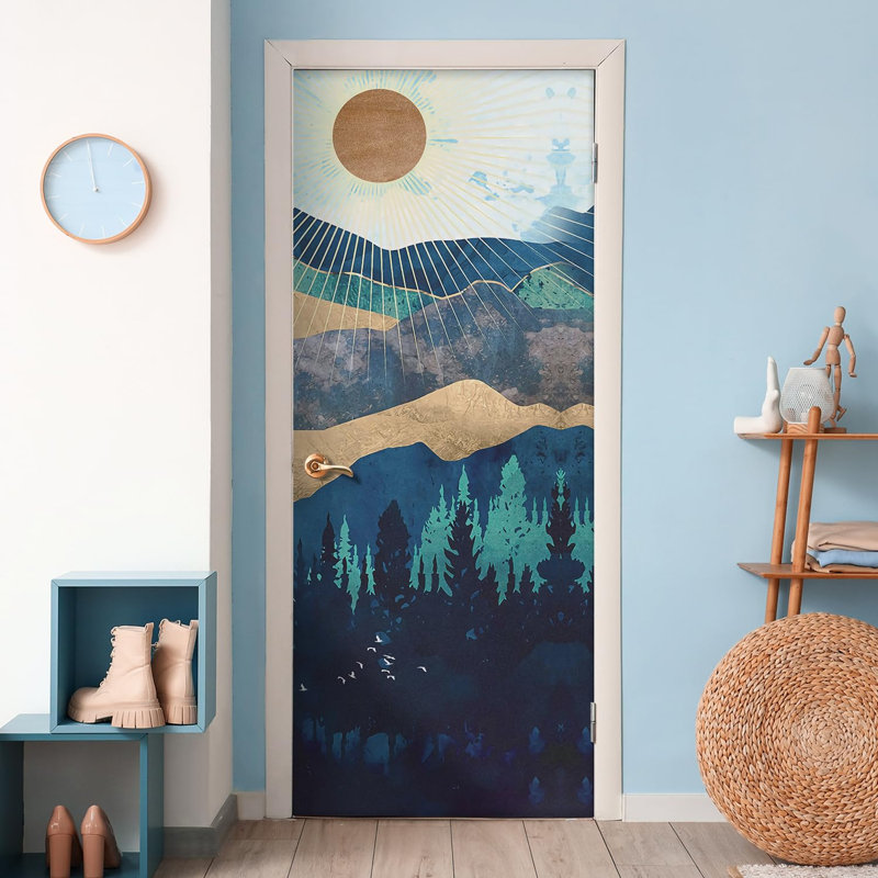 Abstract Mountains Peel & Stick Border, 108" L x 48" W