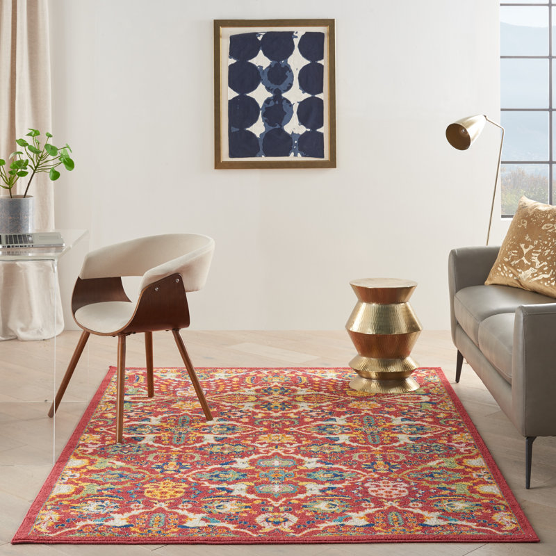 Whitehurst Floral Indoor Rug, Rectangle 5'3" x 7'3"