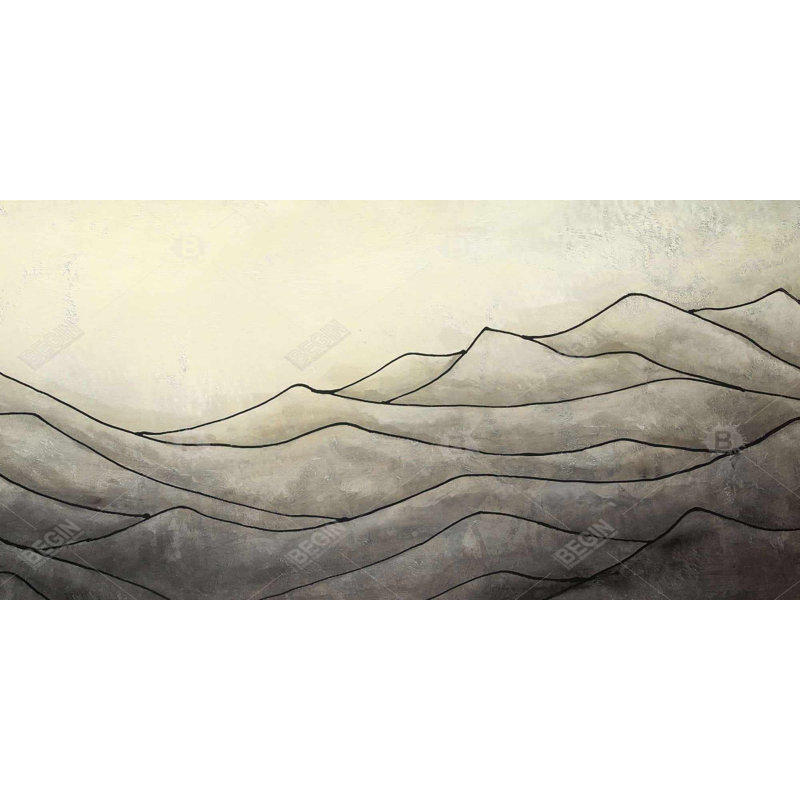 Desaturated waves - 15.75"x31.50" Desk mat