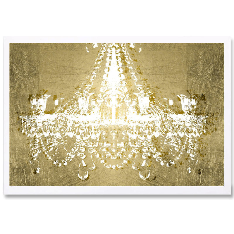 Dramatic Entrance Gold - peinture sur toile, Toile avec cadre blanc, H 25,5 po x l 37,5 po
