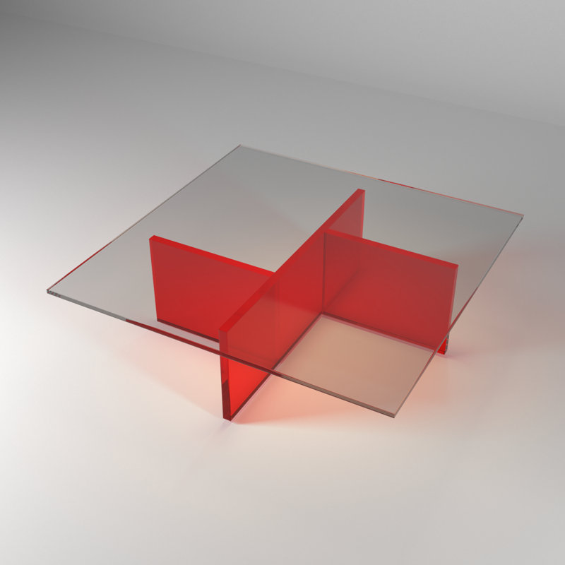 Glass Top Single Coffee Table