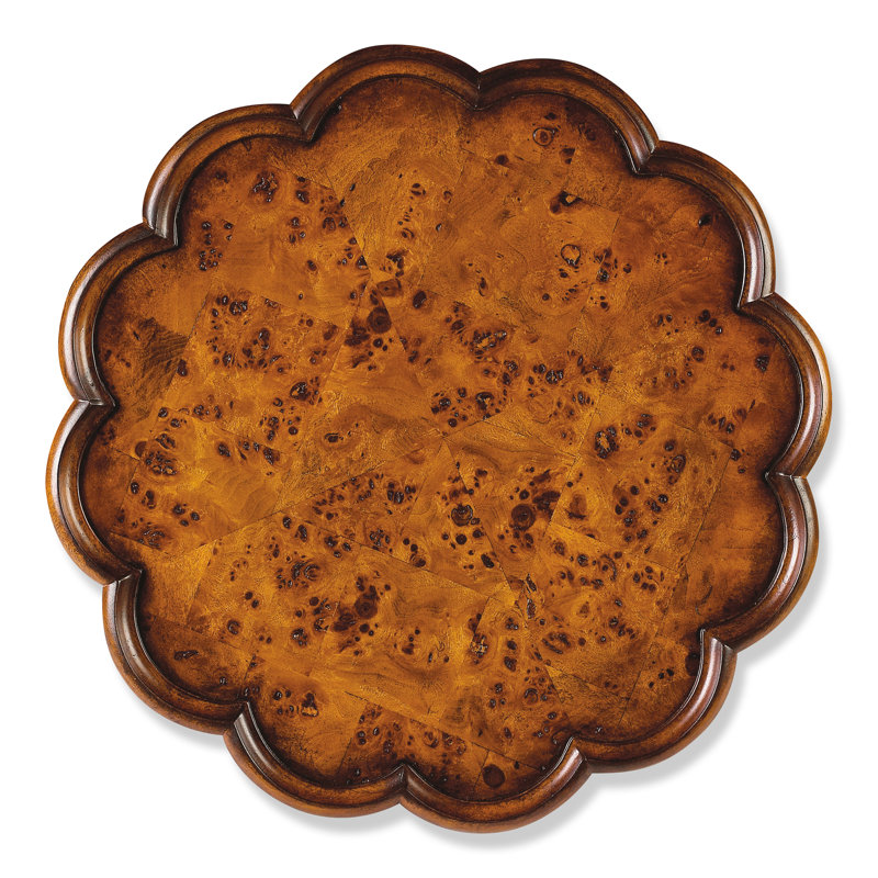 Dansby Pedestal Side Table, Olive Ash Burl