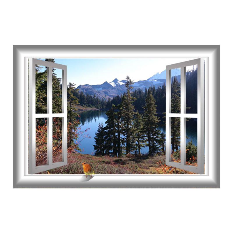 Landscape & Nature Wall Decal, 28" H x 36" W x 0.01" D