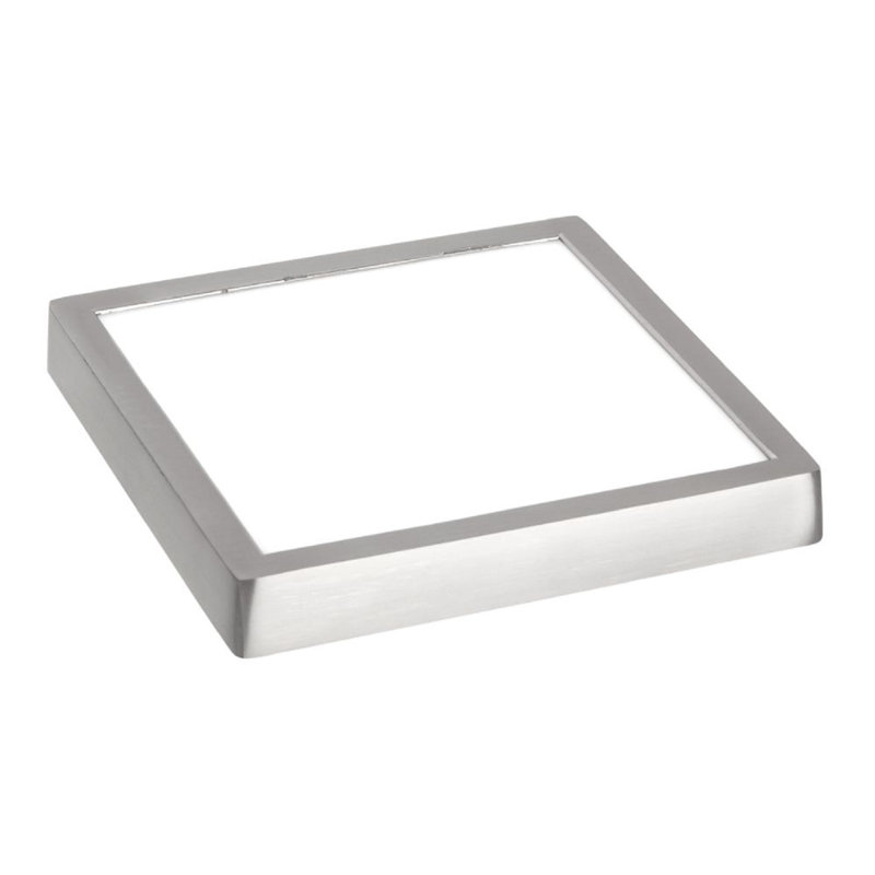 Teleo LED Flush Mount, 2.5cm H x 22.5cm W x 22.5cm D, Chrome