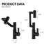 Spray Function Bathroom Faucet With Temperature Indicator, 360 Rotary, Matte Black, Temp Display,
