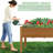 Raised Garden Bed, In Wood Planter Box Stand for Backyards, Patios & Balconies with Bed Liner & 200lb Capacity-2008992156-2008992155