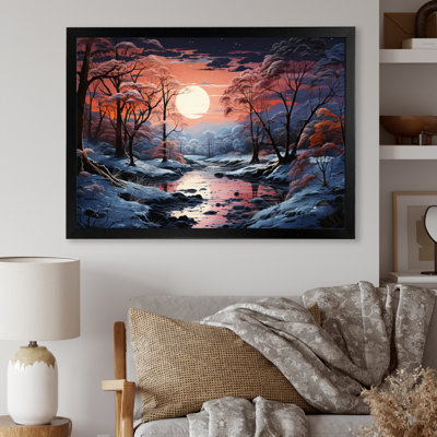 «Winter Landscape Frozen River II», reproduction sur toile
