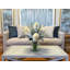 Traditional Thistle Hydrangea and Lilac Arrangement in Glass Vase with Rope Accent-83631000