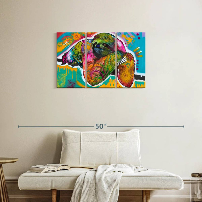 Brampt Colorful Sloth, 20" H x 33" W