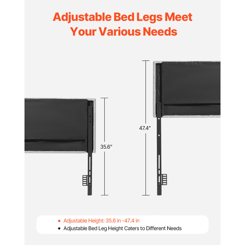 Headboard, Full Size Headboard with Adjustable Height, Comfortable Diamond Tufted for Full Size Bed, W 56.3 x H(35.6-47.4) inches, Ideal for Bedroom, Hotel, Homestay, Dormitory, Light Grey