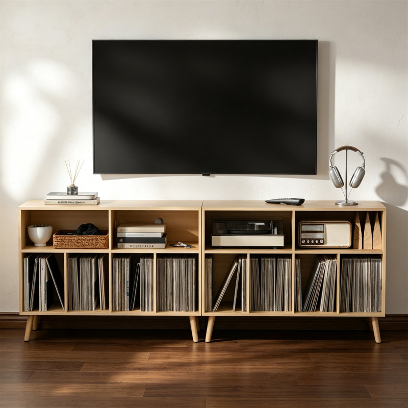 74.5 cm H Media Shelves, Oak